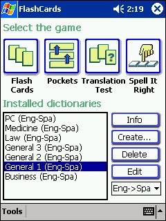 LingvoSoft FlashCards English <-> Spanish for Pock 1.3.14 screenshot